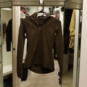 Brown lululemon half zip hoodie